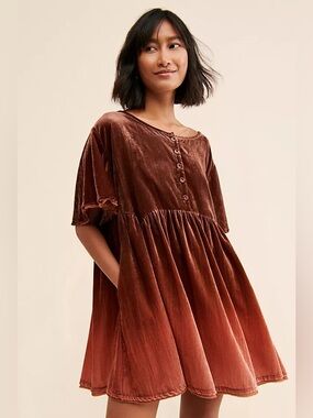 free people mixed emotions off shoulder mini dress Free People Off-The-Shoulder Smocked Bodice Mini Dress - Grape Escape